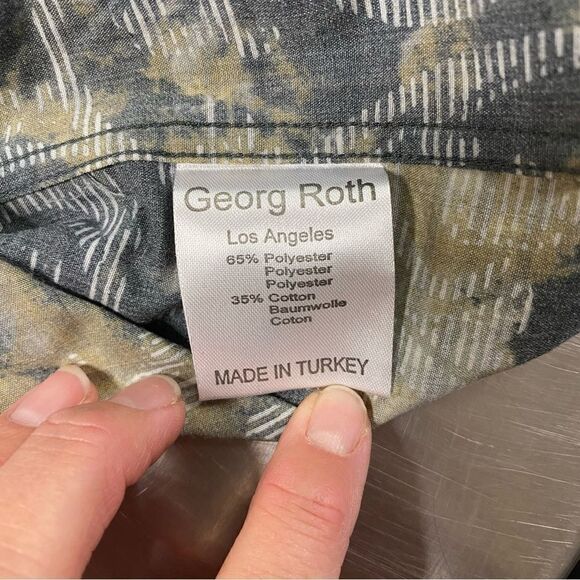 Georg Roth Large Deep Green and Navy Blue long sleeve shirt - Picture 5 of 6